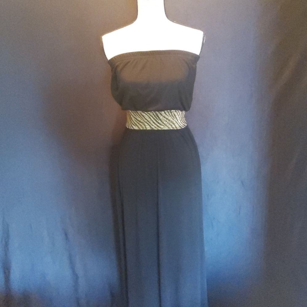 Hot Sauce Style Strapless Maxi Dress